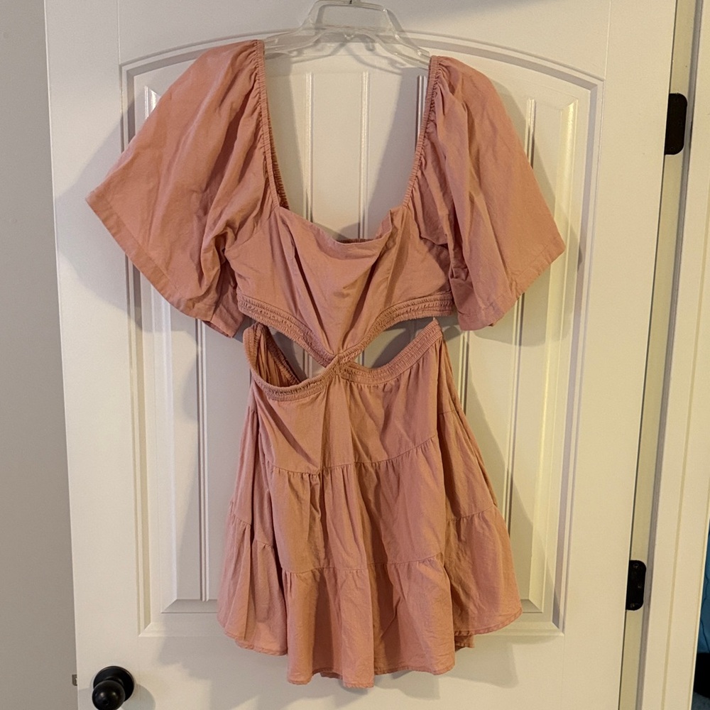 Free People Pink Cross of Sunlight Dress